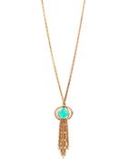 BaubleBar Lulu Frost Althea Green Tassel Necklace - Lyst
