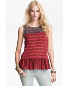 Free People Molly S Retro Peplum Top - Lyst