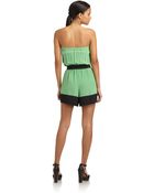 Robert Rodriguez Silk Colorblock Short Jumpsuit - Lyst