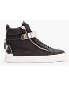 Giuseppe Zanotti Black Leather London Sneakers - Lyst