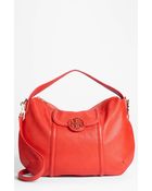 Tory Burch Amanda Leather Crossbody Hobo - Lyst