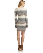 Splendid Patchwork Stripe Sweater Dress - Lyst