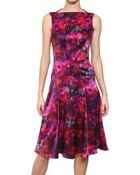 Erdem Printed Silk Satin Dress - Lyst