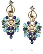 Etro Crystal and Stone Clip Earrings - Lyst