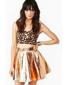 Nasty Gal Metallic Skirt - Lyst