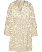 Philosophy di Alberta Ferretti Satin Brocade Coat - Lyst