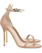 Valentino Embellished Leather Sandals - Lyst