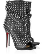 Christian Louboutin Guerilla 120 Studded Leather Ankle Boots - Lyst