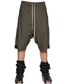 Rick Owens Cotton Poplin Long Rise Basket Shorts - Lyst