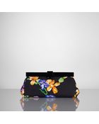 Ralph Lauren Silk Floral Frame Clutch - Lyst