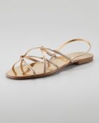 Pedro Garcia Elora Crystaldetailed Sandal Gold - Lyst