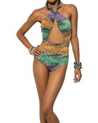 Missoni Viscose Cupro Snake Knit Bathing Suit - Lyst