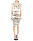 Nicole Miller Techno Metal Dress - Lyst