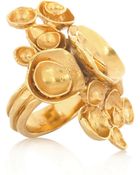 Saint Laurent Arty Goldplated Flower Ring - Lyst