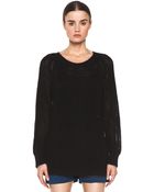 Acne Studios Nima Linen Pullover in Black - Lyst
