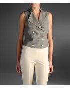 Emporio Armani Doublebreasted Prince Of Wales Vest - Lyst