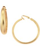 Kenneth Jay Lane Golden Clipon Hoop Earrings - Lyst