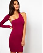 ASOS Collection Mini Bodycon Dress with One Sleeve - Lyst