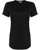 Helmut Lang Scoop Neck T-Shirt - Lyst