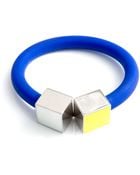 Delfina Delettrez Enamel Silver and Rubber Bracelet - Lyst