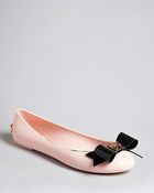 Ted Baker Logo Bow Ballet Flats Joleey - Lyst