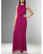 Patrizia Pepe Silk Chiffon Long Dress - Lyst
