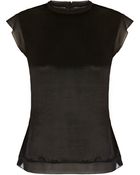 Karen Millen Sporty Velvet Top - Lyst