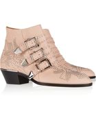 Chloé Susanna Studded Leather Boots - Lyst