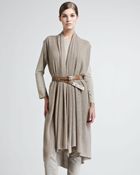 Donna Karan New York Long Ribbed Cashmere Vest - Lyst