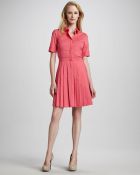 Theory Sensa Pleat Skirt Shirt Dress - Lyst
