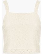 Topshop Crop Lace Tank - Lyst