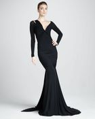 Donna Karan New York Long-sleeve Mermaid Jersey Gown - Lyst
