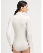 Donna Karan New York Collared Bodysuit - Lyst