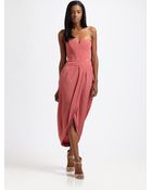 Zimmermann Strapless Silk Maxi Dress - Lyst