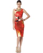 Oscar de la Renta Sleeveless Sheath Dress - Lyst