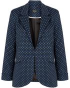 Topshop Diamond Geo Ponte Blazer - Lyst