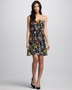 Alice + Olivia Stuart Blouson Strapless Dress - Lyst