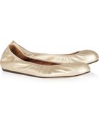 Lanvin Metallic Leather Ballet Flats - Lyst