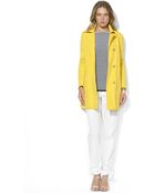 Lauren by Ralph Lauren Cotton-Blend Buttoned Jacket - Lyst