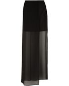Maison Martin Margiela Sheer Panel Maxi Skirt - Lyst