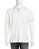 Robert Graham Pique Polo with Stripe - Lyst