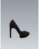Zara Beaded High Heel Court Shoe - Lyst