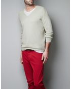 Zara Structured Sweater - Lyst