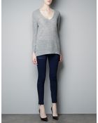 Zara Moss Stitch Sweater - Lyst