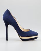 Jimmy Choo Brulee Suede Platform Pump - Lyst