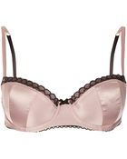 Topshop Satin Scallop Trim Balcony Bra - Lyst
