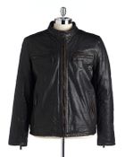 Vince Camuto Leather Motorcycle Jacket - Lyst
