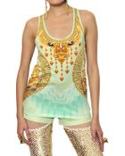 Manish Arora Printed Cotton Jersey Tank Top - Lyst