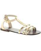 Asos Asos Florence Leather Flat Sandals - Lyst