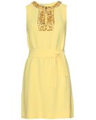 Miu Miu Embellished Shift Dress - Lyst